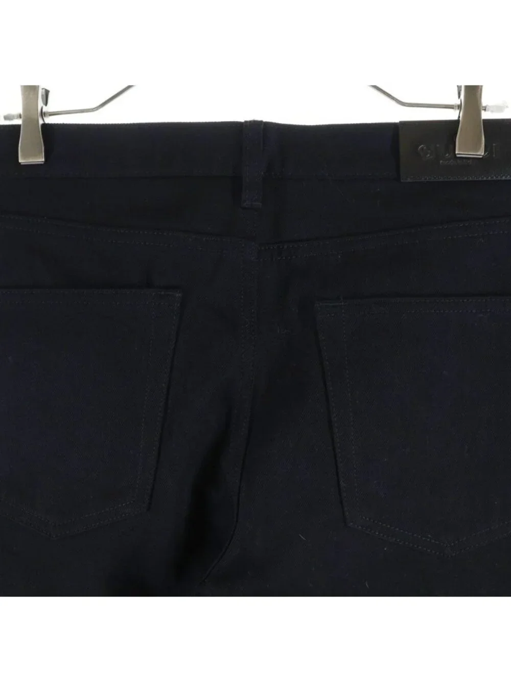 Gucci Horsebit Detail Denim Pants Black
